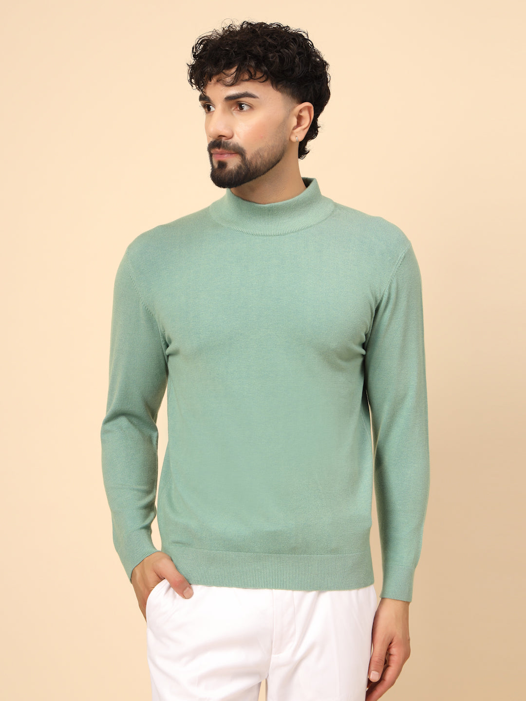 Lime Green Uncrushable Turtle Neck