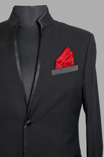 Black Solid Designer 2pcs Suit
