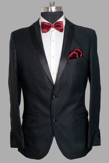 Black Textured Designer Tuxedo