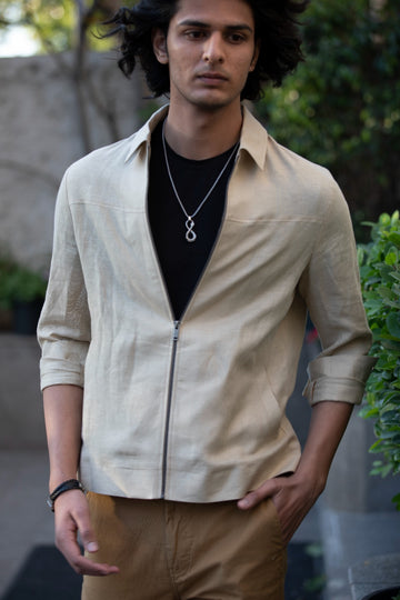 Natural Cotton Hemp Shacket