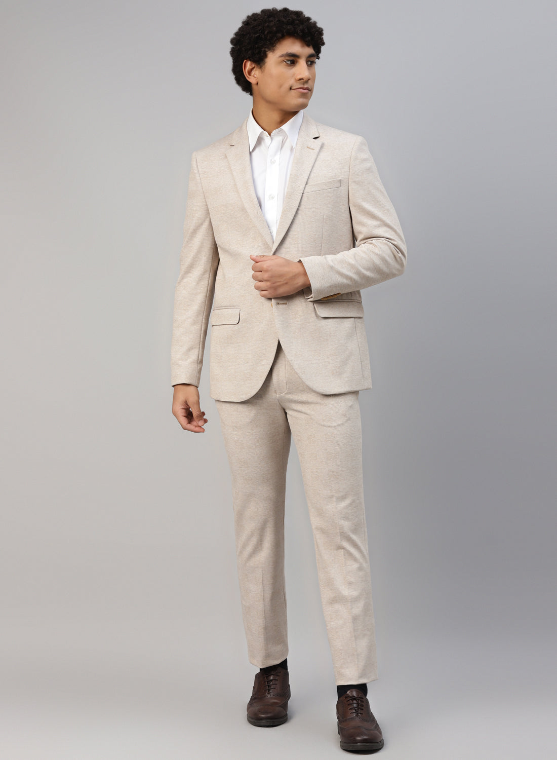 Beige Checks Jacket