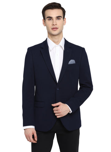 Blue Notch Collar Jacket