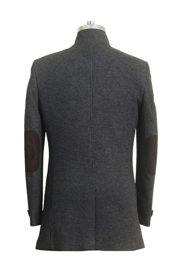 Grey Knit Unisex Long Coat