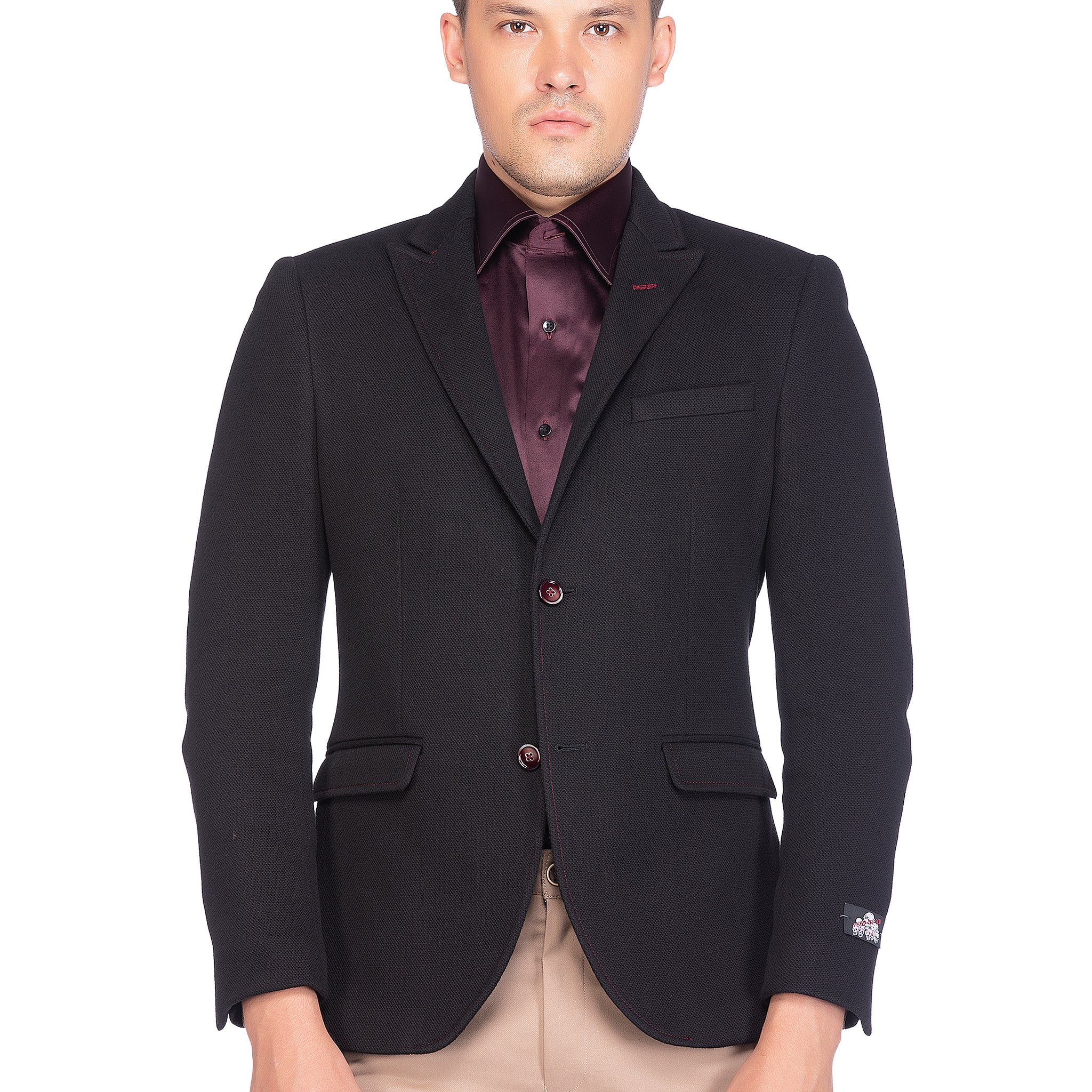 Black Peak Collar Jacket