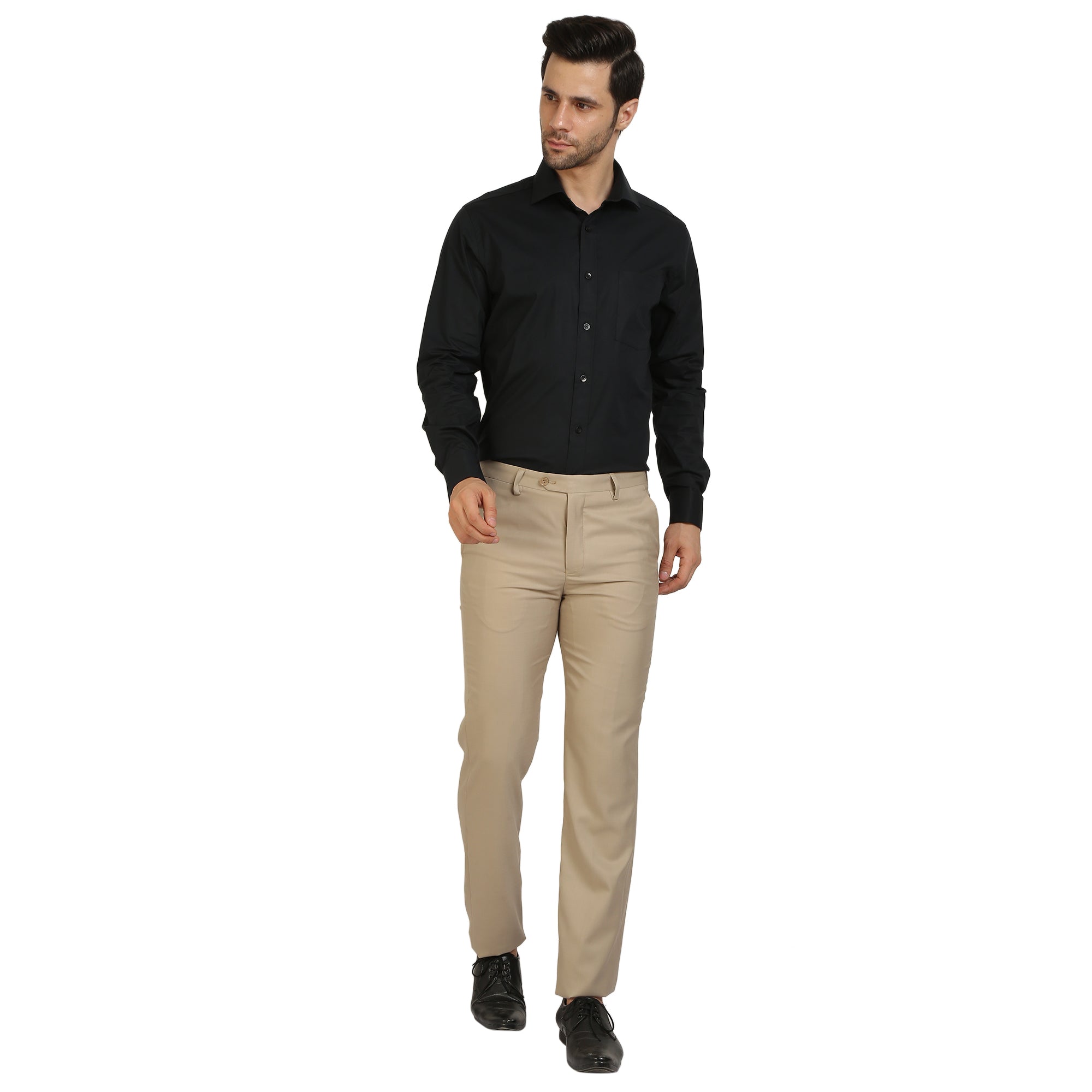 Black Cotton Formal Shirt