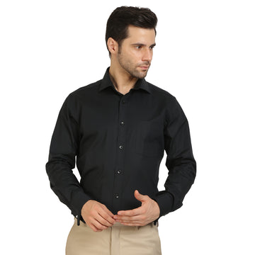 Black Cotton Formal Shirt