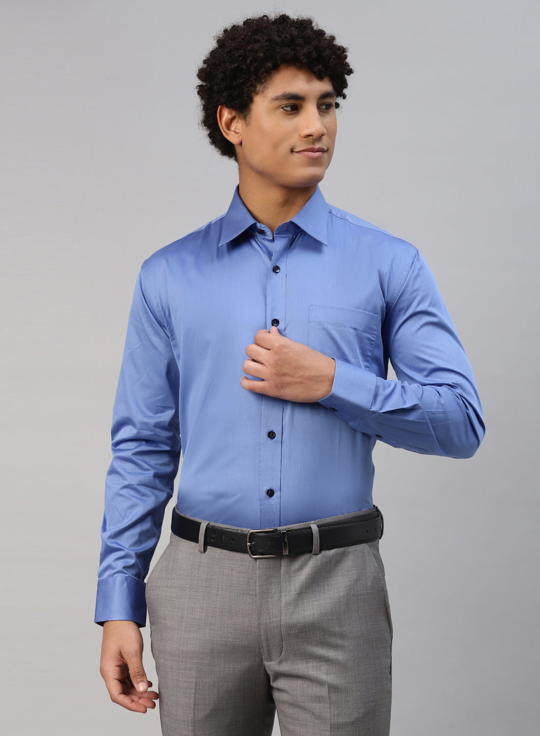 Blue Cotton Full Sleeve Shirt