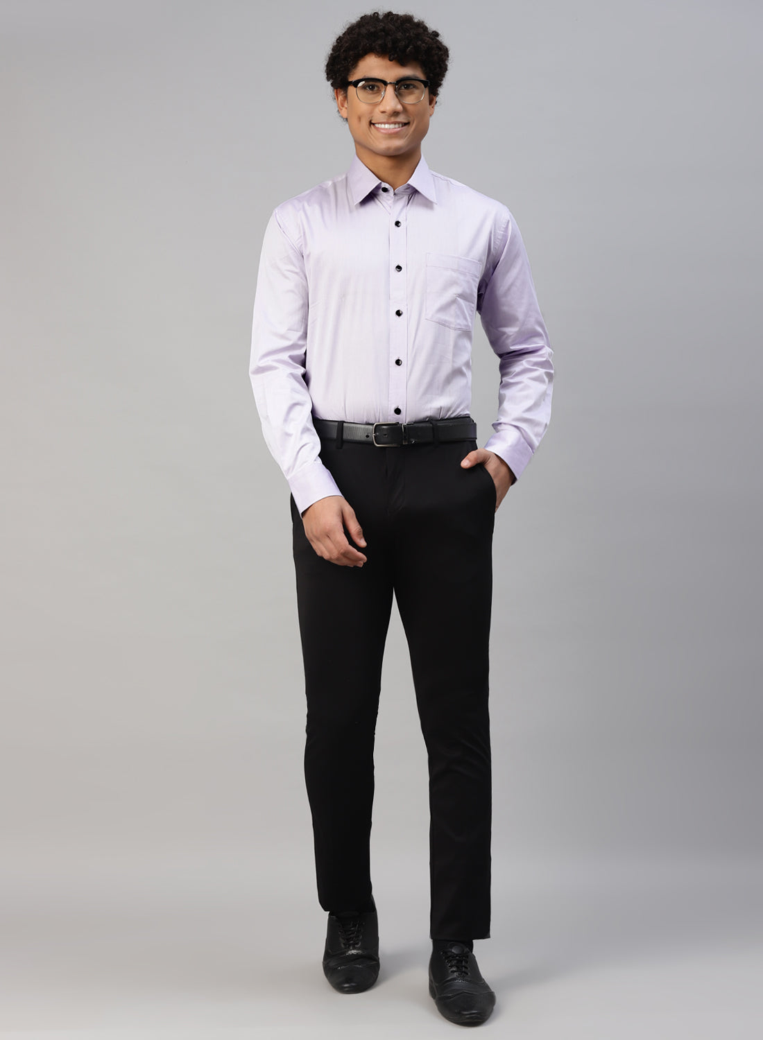 Mauve Cotton Formal Shirt