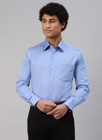 Dark Blue Cotton Full Sleeve Shirt