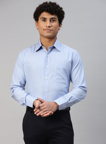 Blue Cotton Full Sleeve Shirt