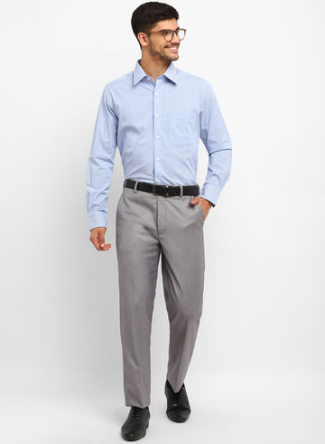 Blue Cotton Stripes Formal Shirt