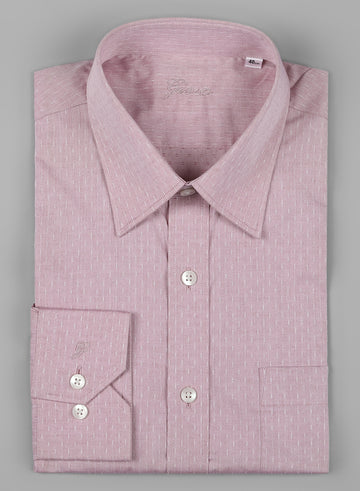 Onion Pink Cotton Structured Formal Shirt