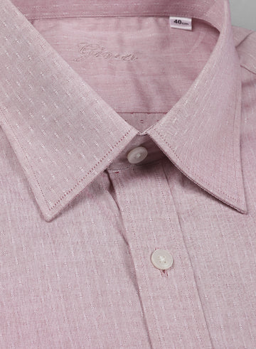 Onion Pink Cotton Structured Formal Shirt