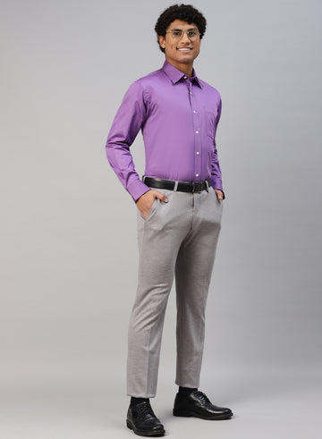 Purple Cotton Formal Shirt