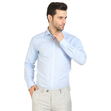 Light Blue Cotton Full Sleeve Shirt
