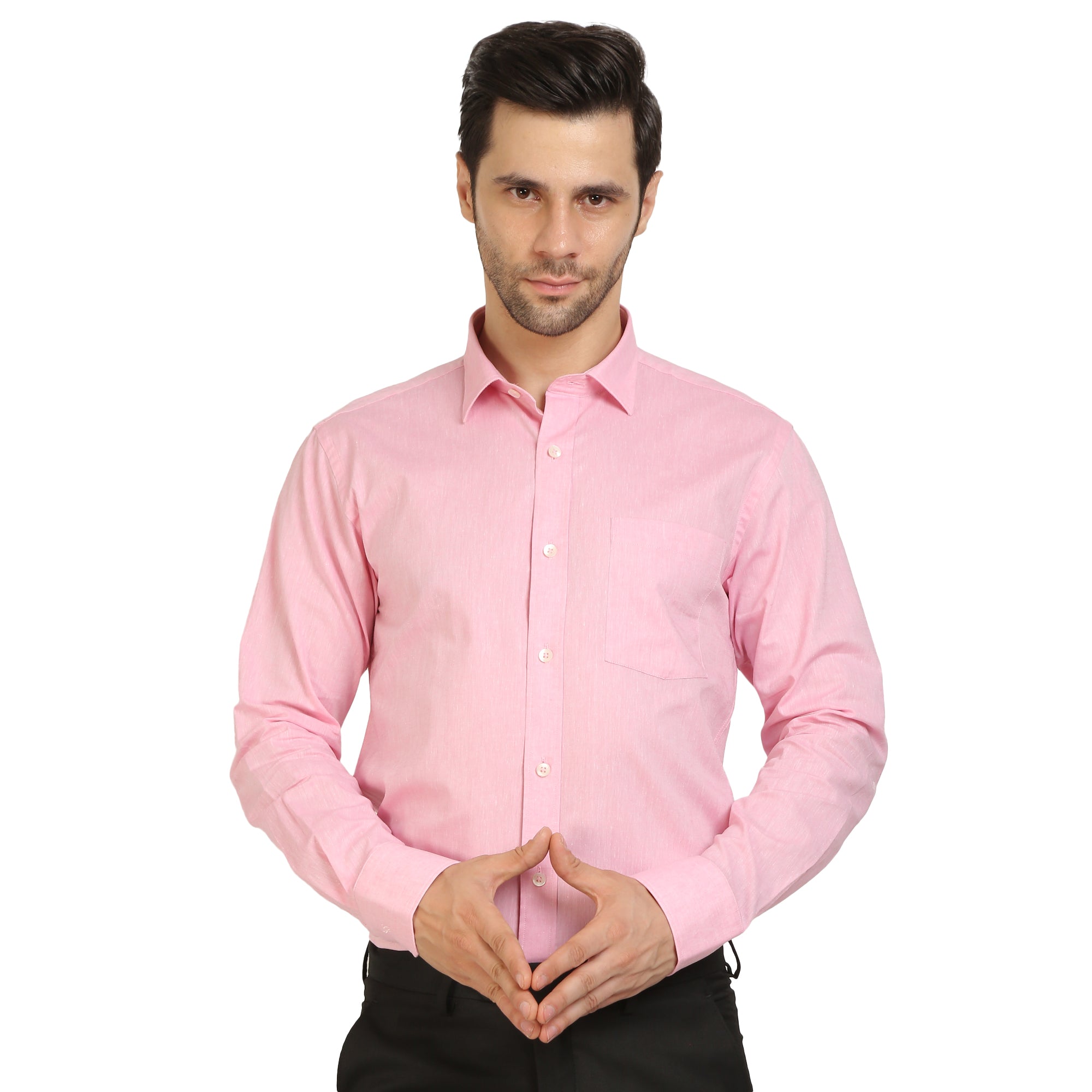 Pink Cotton Formal Shirt