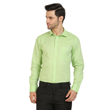Green Cotton Formal Shirt