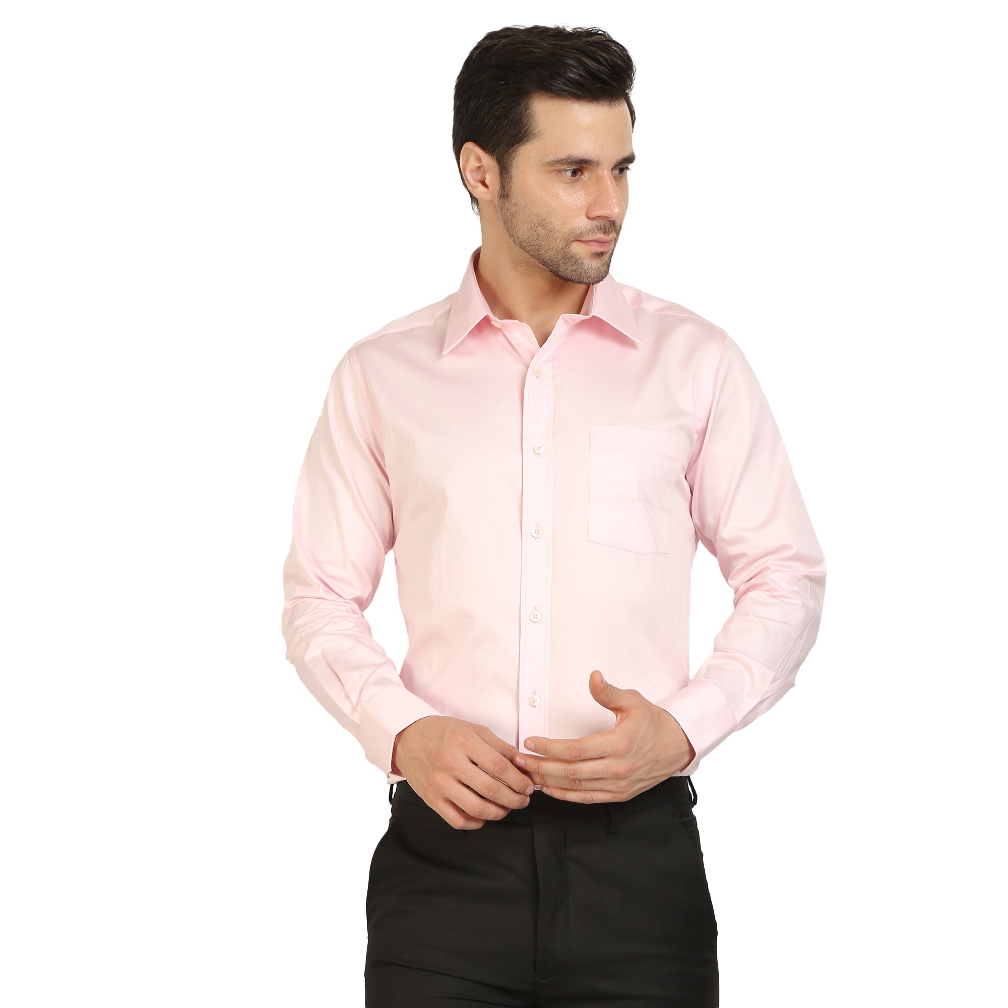 Pink Cotton Formal Shirt