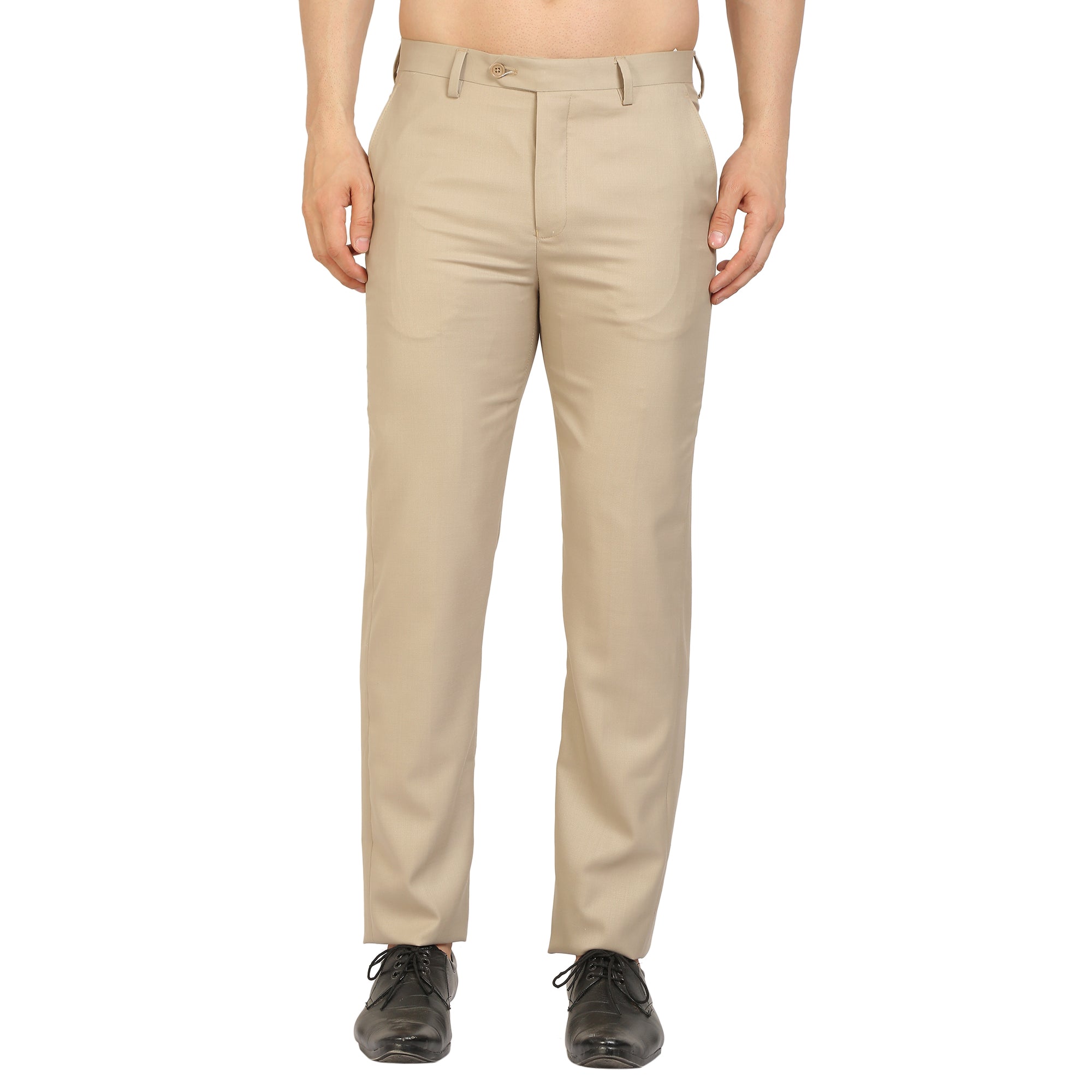 Khakhi Poly Blend Trouser