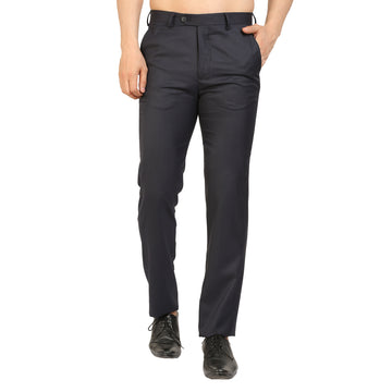 Navy Poly wool Trouser