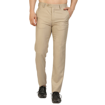 Beige Poly wool Trouser