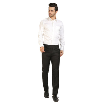 Dark Brown Gold Polywool Trouser
